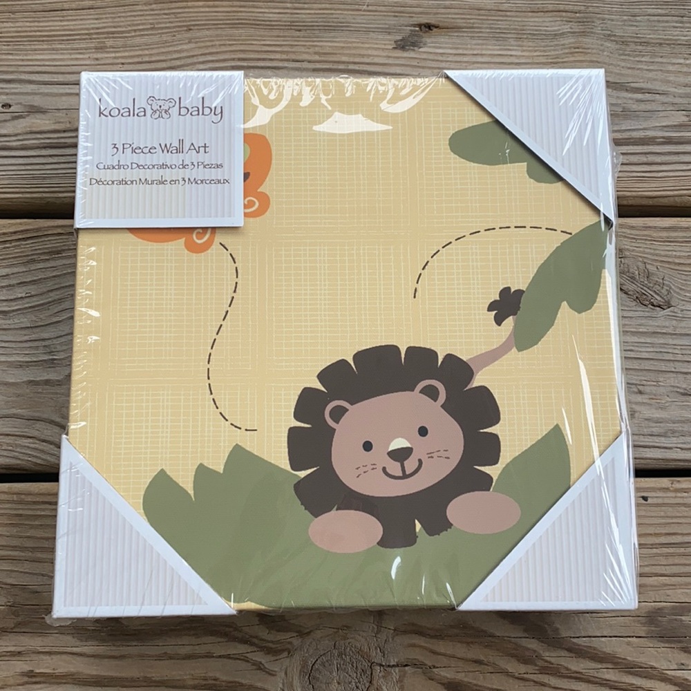 Safari Animals  3-Piece Wall Art Canvas
